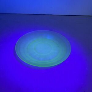 Green Uranium Depression Glass Salad Plate – Frosted Vintage Glow